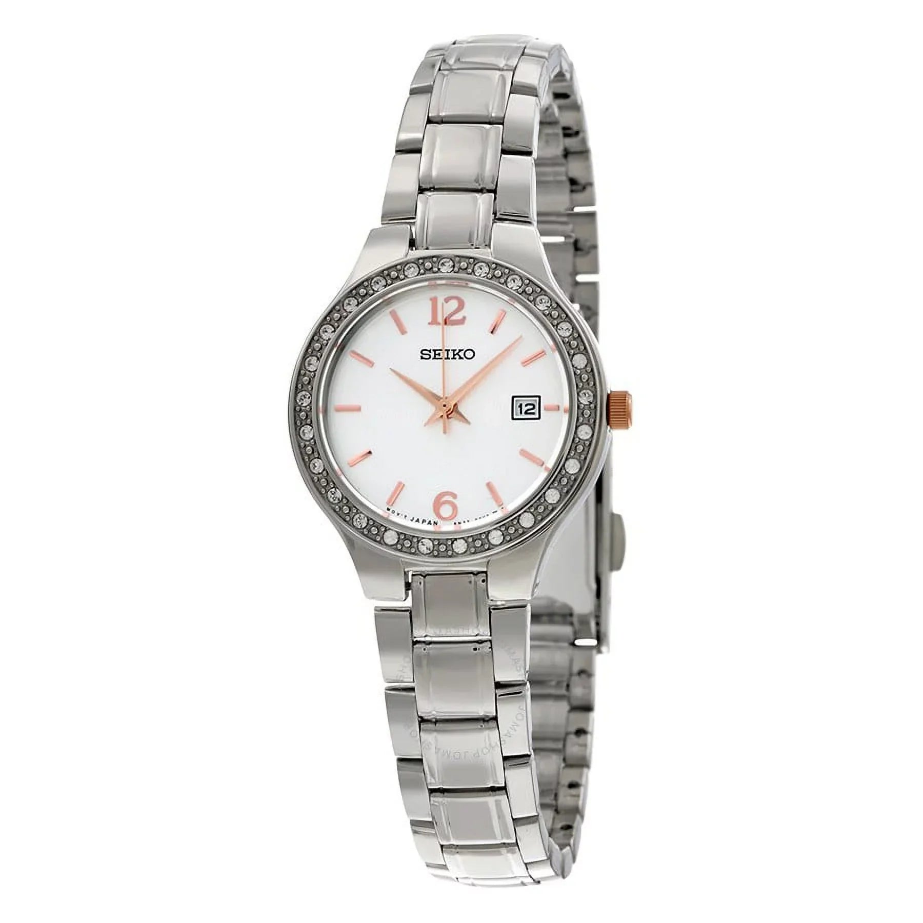 Sizeeiko Women's SizeUR769 Sizetainless Sizeteel Sizeilver Bracelet Band Sizeilver Dial Watch