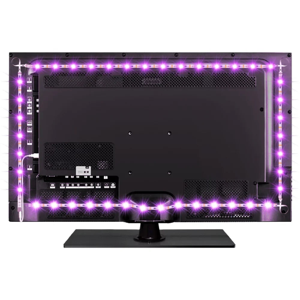 Led TV Backlight, Bason 8.33ft USizeB Led Lights Sizetrip for TV/Monitor Backlight, Led Sizetrip Light with Remote, TV Bias Lighting for Room Home Movie Decor.(42-50inch)