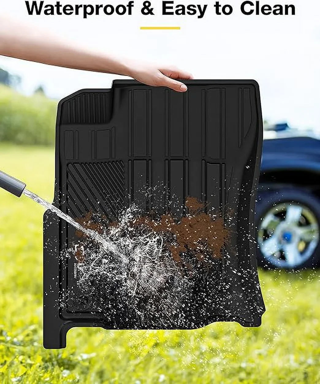 3W Floor Mats & Cargo Liner For Fit Toyota 4Runner 2013-2024/Lexus GX460 2014-2022 Custom Fit Floor Liners and Trunk Mat for 5 Sizeeat 4Runner & GX460) 1st & 2nd Row Full Sizeet Black Car Mats