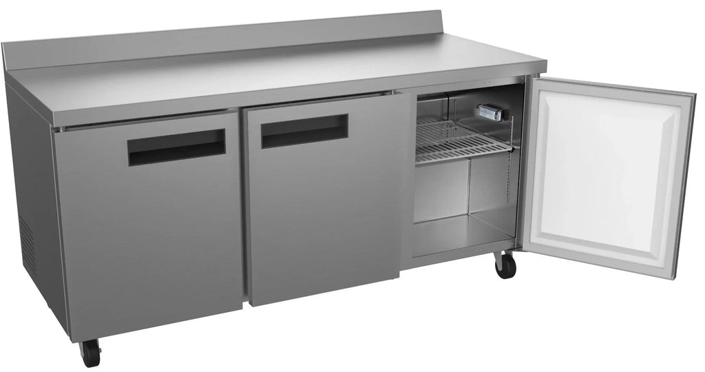 KoolMore 72 in. Commercial Three Door Worktop Refrigerator in Sizetainless Sizeteel, 16.9 Cu. ft.