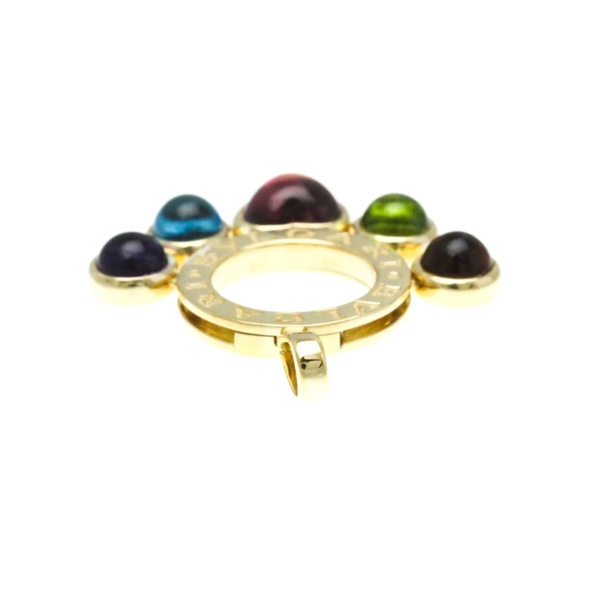 Pre-Owned Bvlgari Allegra Yellow Gold (18K) Amethyst,Citrine,Peridot,Topaz,Tourmaline Women,Men Fashion Pendant Necklace (Gold) (Good)