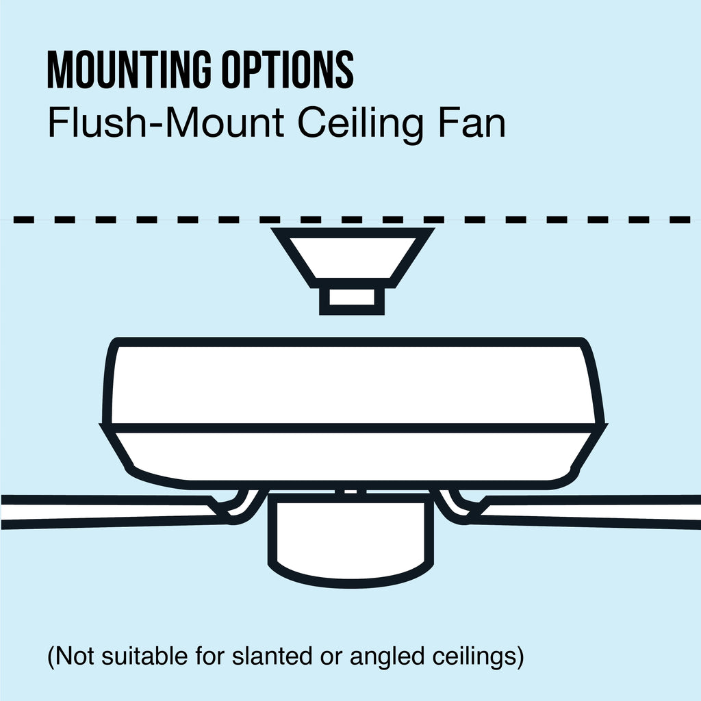 Mainstays 52 inch Hugger Indoor Ceiling Fan with Light Kit, Ivory, 5 Blades, Reverse Airflow