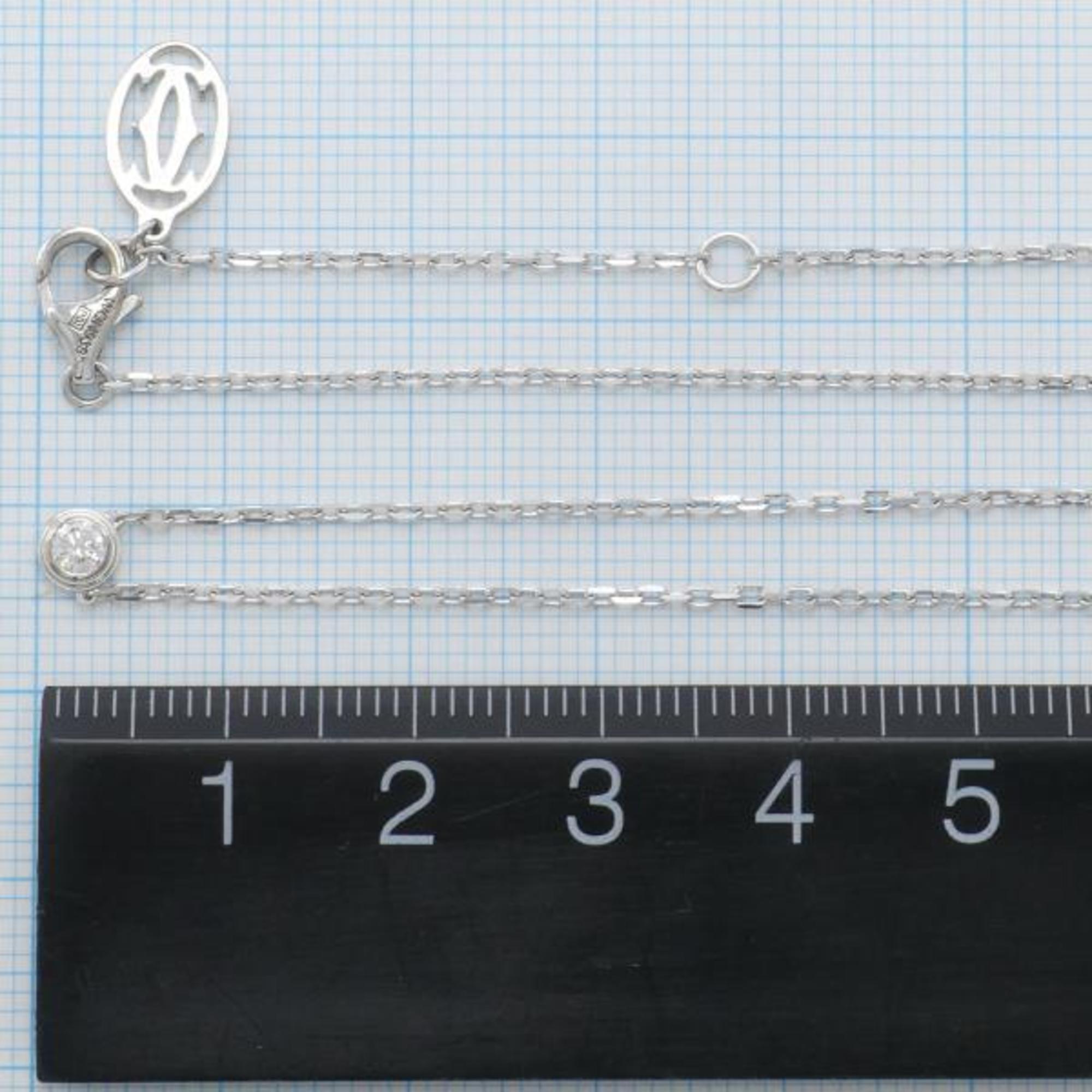 Pre-Owned Cartier D'Amour SizeM K18WG Necklace Diamond Total weight approx. 3.0g Approx. 41cm Sizeimilar (Good)