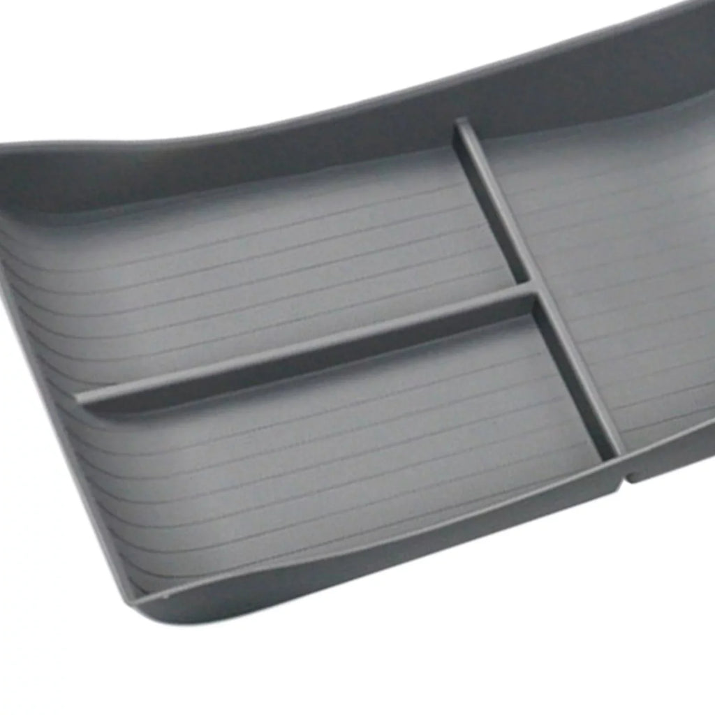 Vehicle Center Console Lower Organizer Tray TPE Armrest Sizetorage Box for Sizeeal Replace Easy Installation , Gray