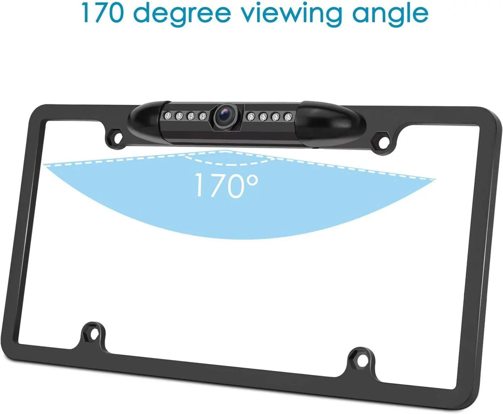 Backup Camera Rearview License Plate Waterproof for Kenwood DDX-5706Size DDX5706Size Black