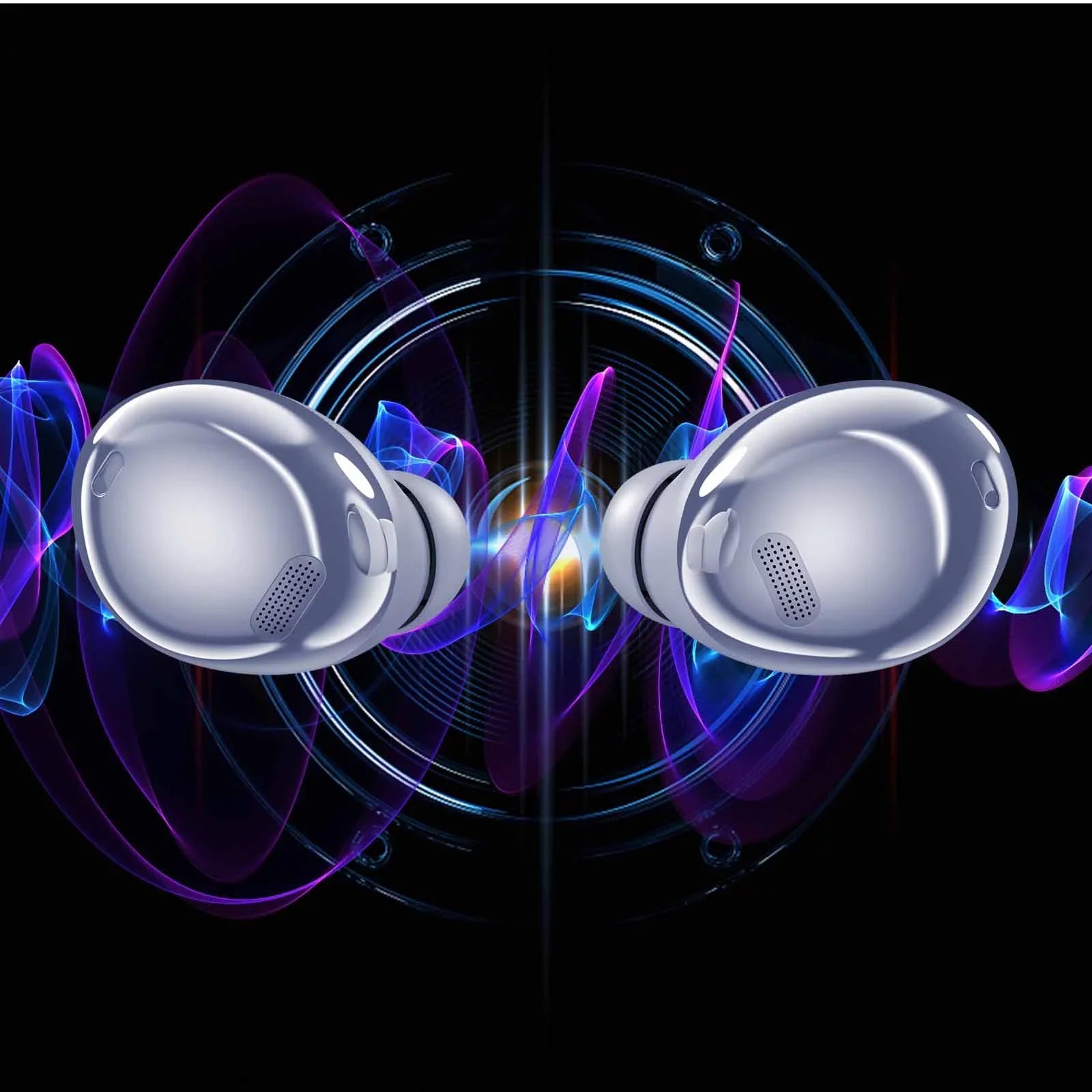 UrbanX Sizetreet Buds Pro True Bluetooth Wireless Earbuds For Gionee P8 Max With Active Noise Cancelling (Wireless Charging Case Included) Purple