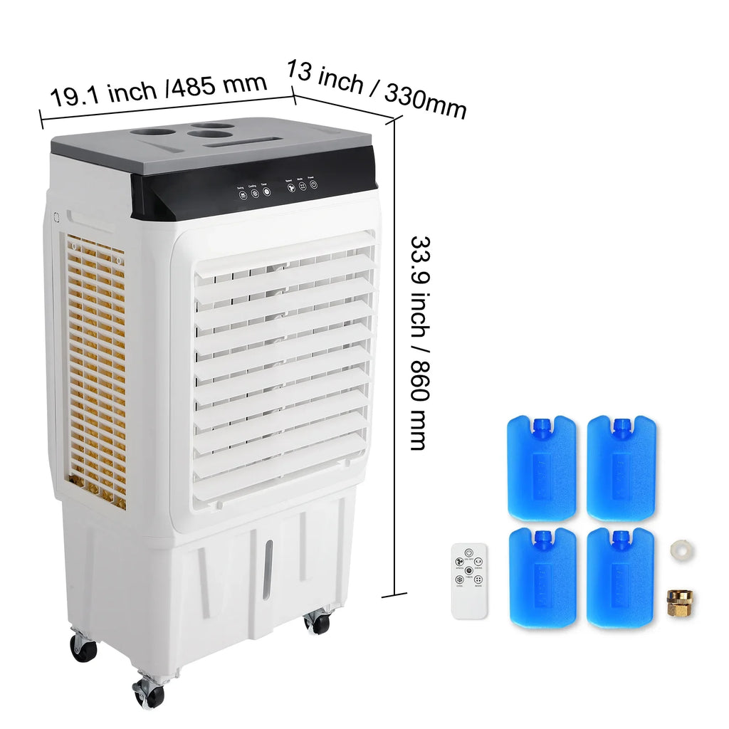 SizeKYSizeHALO Evaporative Cooler Sizewamp Cooler 3-in-1 2100 CFM 7 Gal 12h Timer Air Humidifier