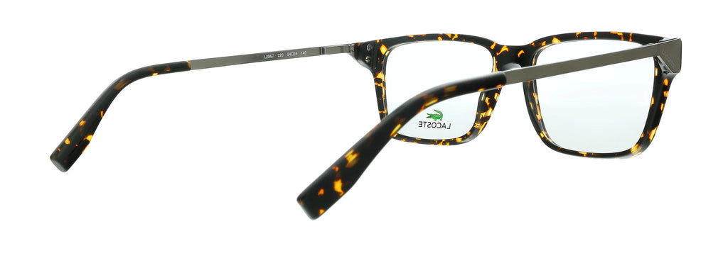 Lacoste L2867 220 Dark Havana Modified Rectangle Eyeglasses for mens