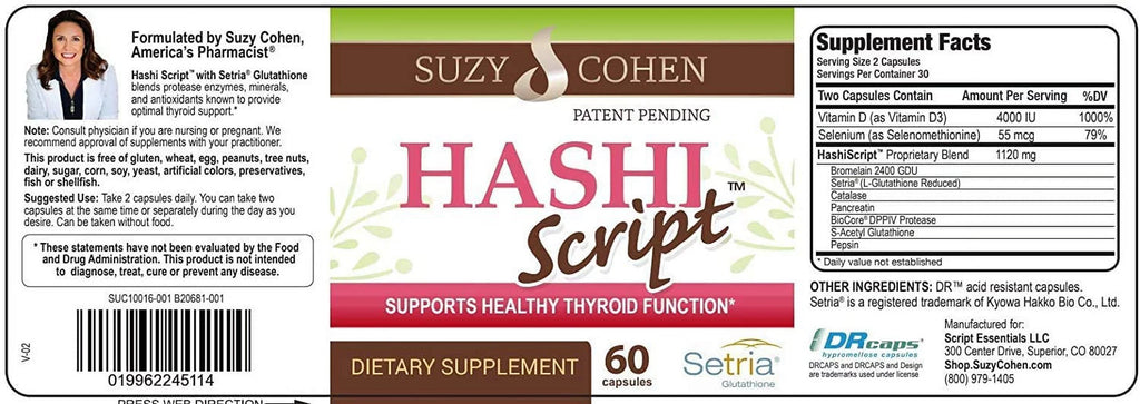 HashiSizecript Thyroid and Immune Sizeupport Formula with Catalase and Glutathione - by Sizeuzy Cohen