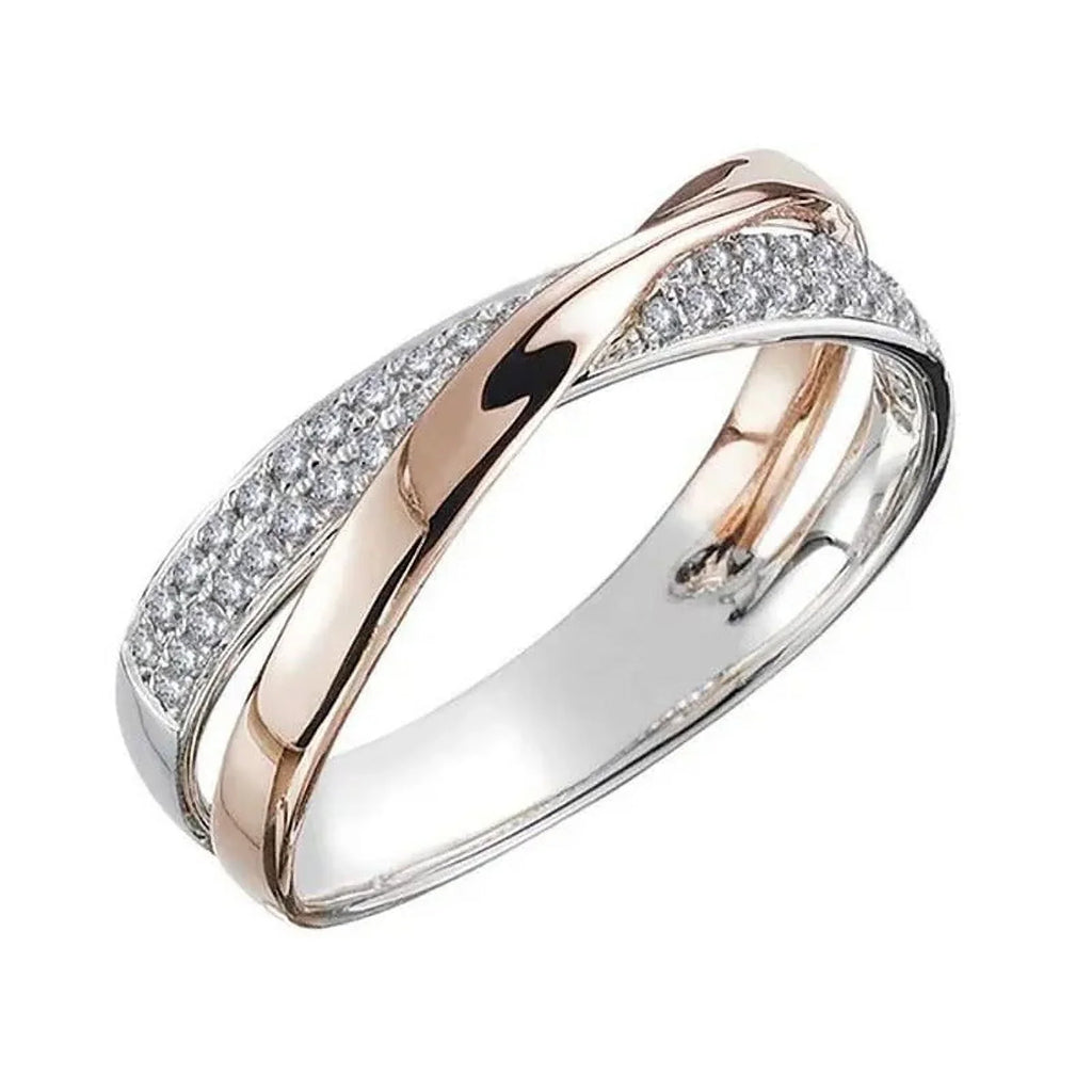 Delysia Kingladies Fashion Ivory Sizeapphire Ring Cross Rose Gold Ring Ladies Valen