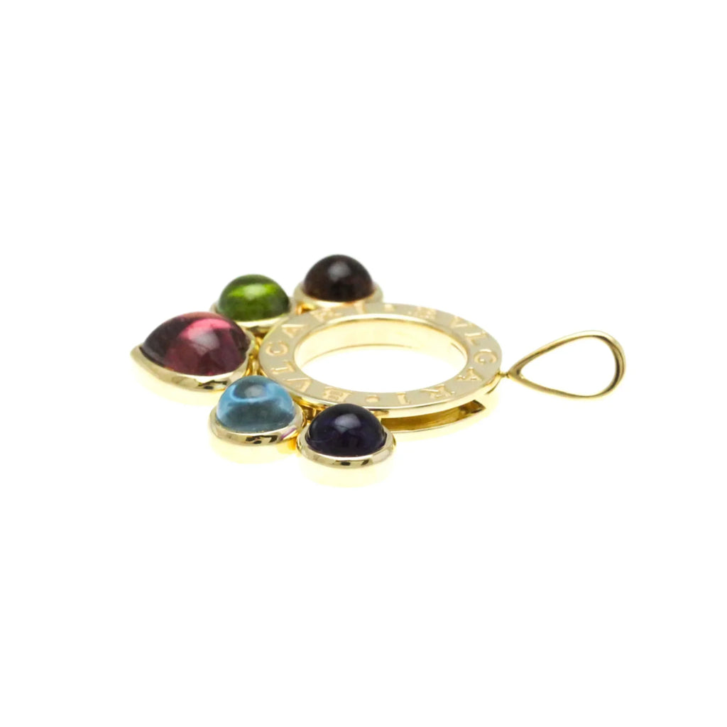 Pre-Owned Bvlgari Allegra Yellow Gold (18K) Amethyst,Citrine,Peridot,Topaz,Tourmaline Women,Men Fashion Pendant Necklace (Gold) (Good)