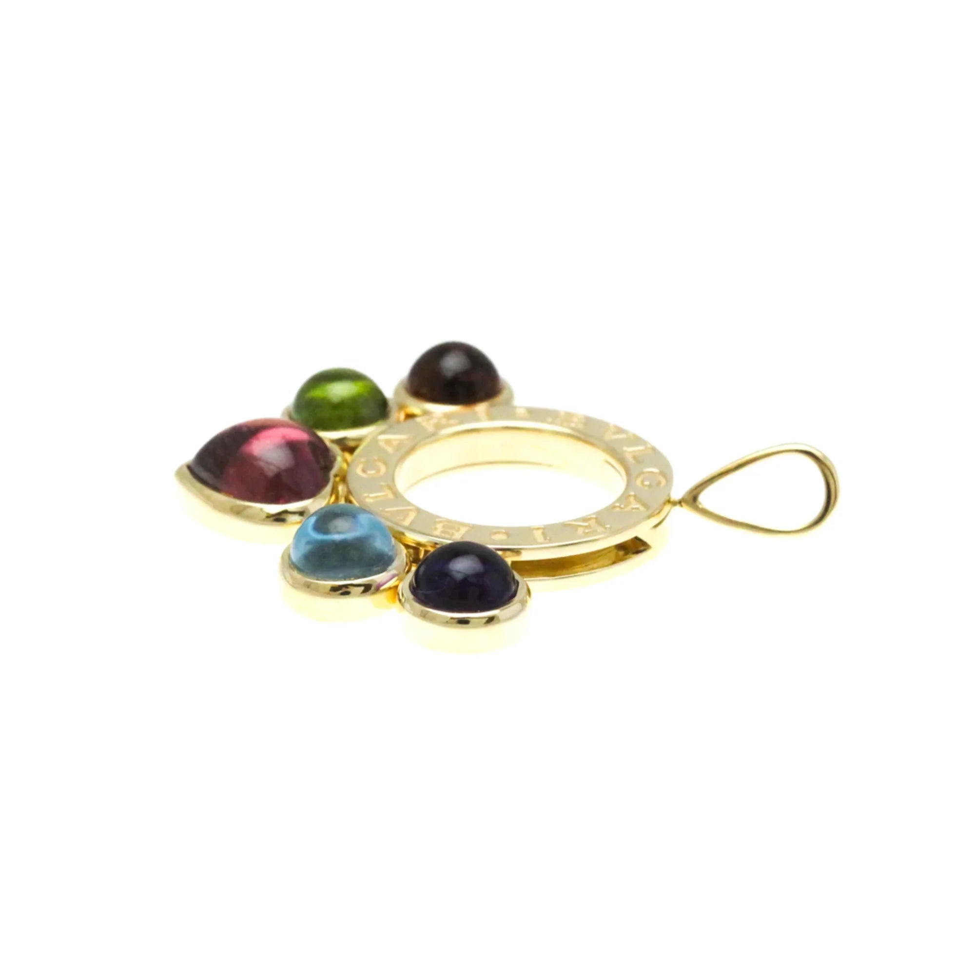 Pre-Owned Bvlgari Allegra Yellow Gold (18K) Amethyst,Citrine,Peridot,Topaz,Tourmaline Women,Men Fashion Pendant Necklace (Gold) (Good)