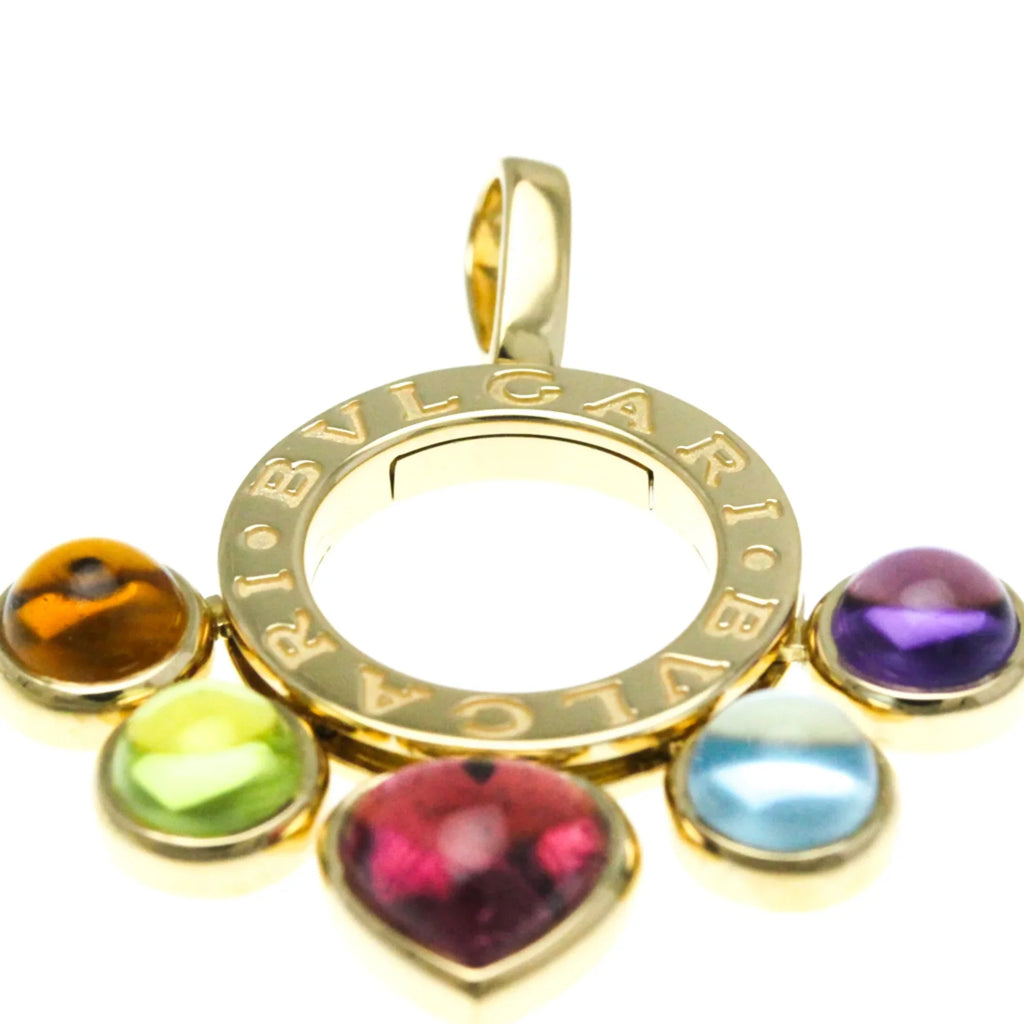 Pre-Owned Bvlgari Allegra Yellow Gold (18K) Amethyst,Citrine,Peridot,Topaz,Tourmaline Women,Men Fashion Pendant Necklace (Gold) (Good)