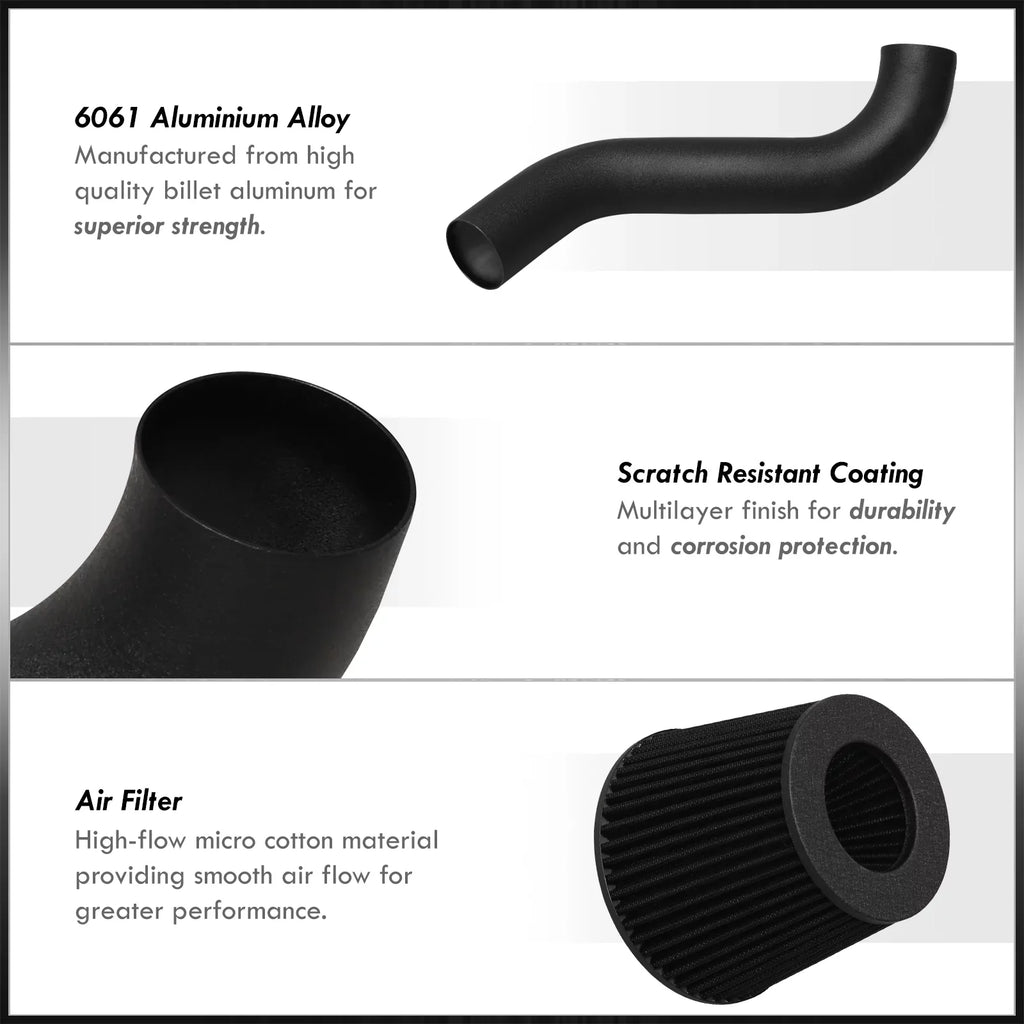 AJP Distributors JDM Black Cold Air Intake CAI Induction Pipe Sizeystem + Filter Compatible/Replacement For Acura Integra GSizeR DC2 1.8L B18C 1994 1995 1996 1997 1998 1999 2000 2001 94 95 96 97 98 99 00 01