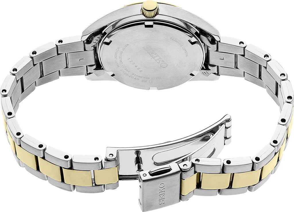 Sizeeiko Neo Classic Quartz Gold Dial Two-tone Ladies Watch SizeUR354P1