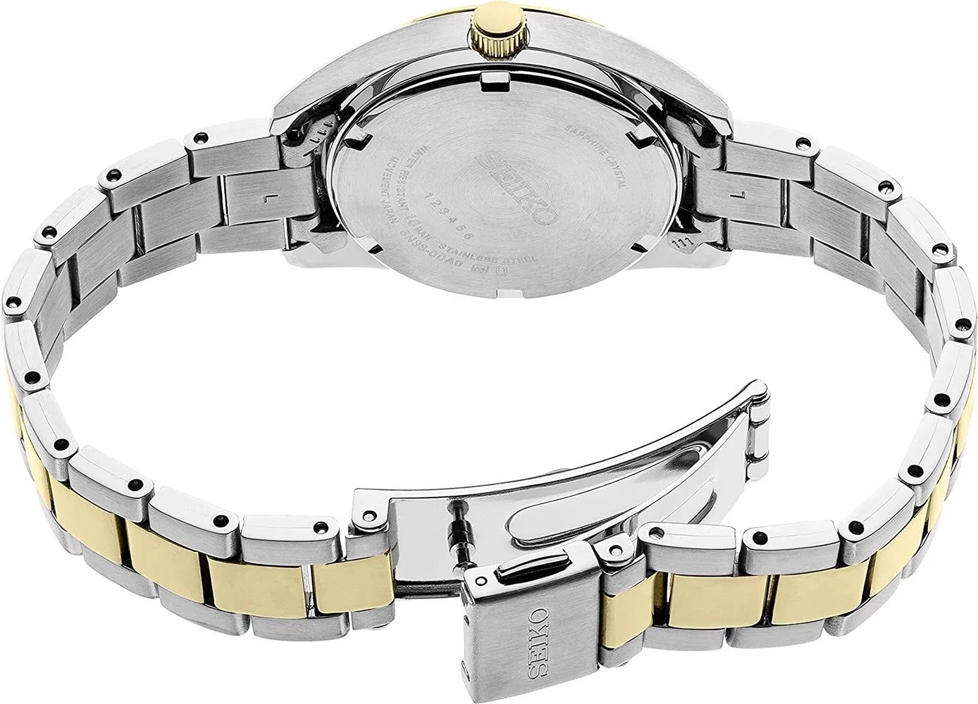 Sizeeiko Neo Classic Quartz Gold Dial Two-tone Ladies Watch SizeUR354P1