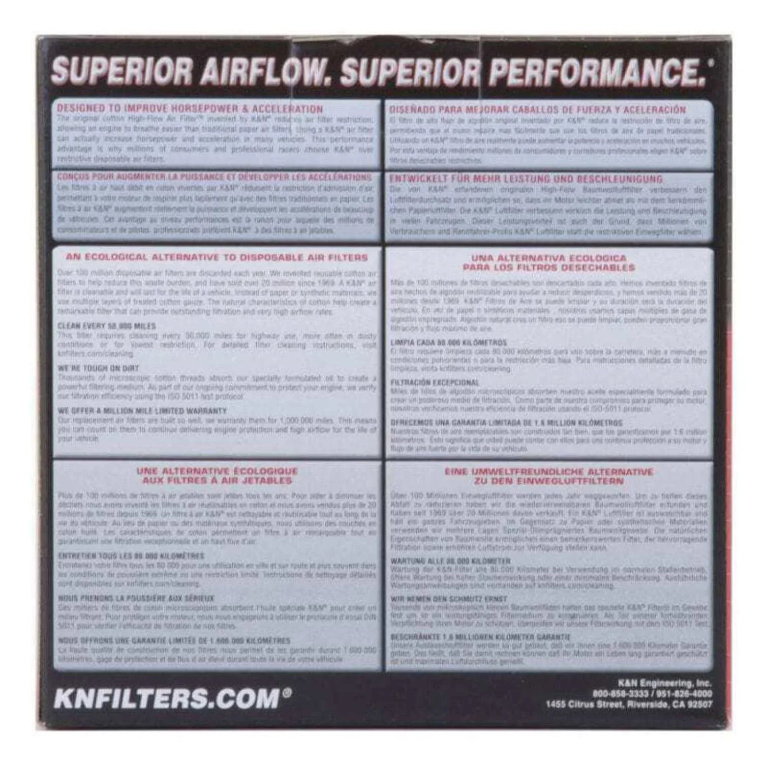 KN Universal Custom Air Filter - Round 1.625in Flange / 1.625in ID / 2.75in Overall Height