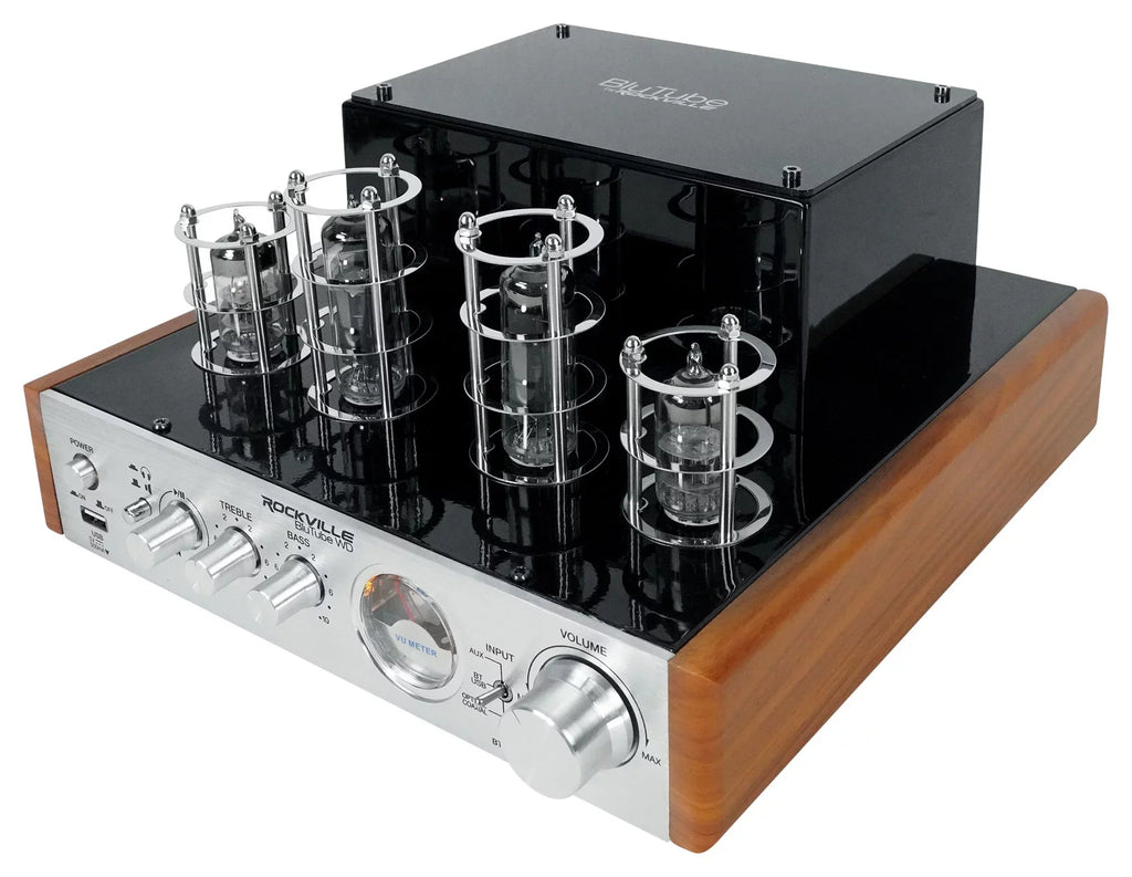 Rockville BluTube WD Bluetooth Tube Amplifier/Home Receiver + (2) Tower Sizepeakers