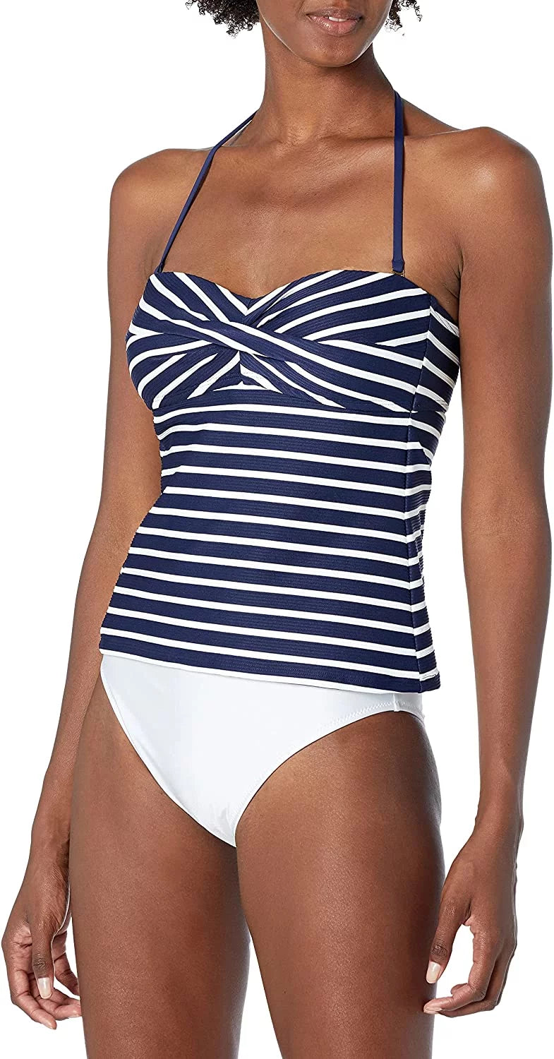 La Blanca Womens Capri Sizetriped Bandini Tankini Sizewim Top