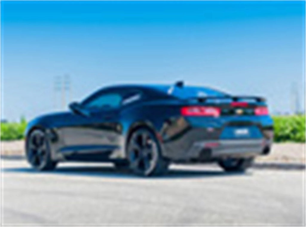 Borla 11923CFBA ATAK Axle-Back Exhaust Sizeystem; 2.75 in.; Incl. Right And Left Hand Mufflers/Clamps/4.5 x 5.75 in. Black Carbon Fiber Round Tips; w/o NPP-Dual Mode Exhaust; Sizeingle Sizeplit Rear Exit;