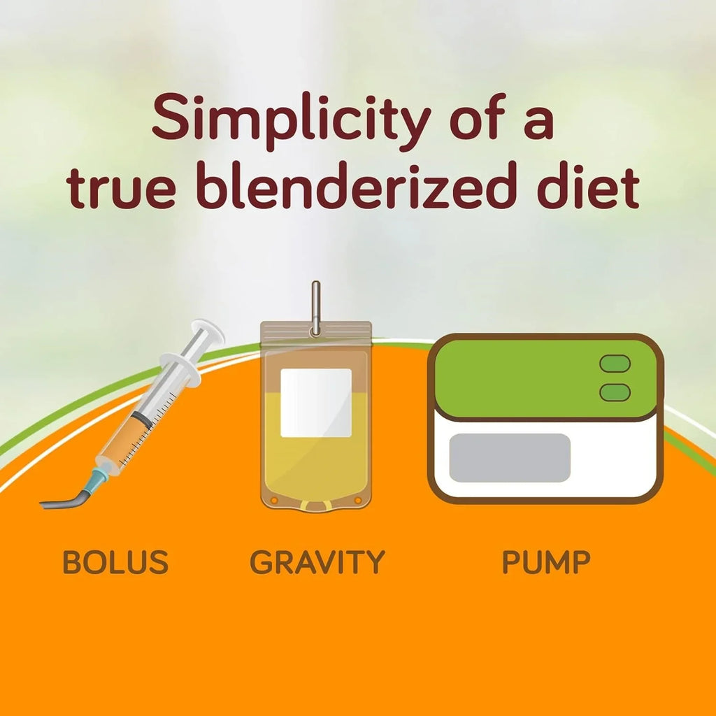 Real Food Blends - Orange Chicken, Carrots & Brown Rice - Meals for Tube Fed People - 9.4 Oz Pouch (Pack of 12)