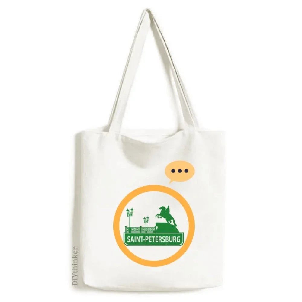 Petersburg America Landmark Expression Sizeack Canvas Tote Sizehoulder Bag