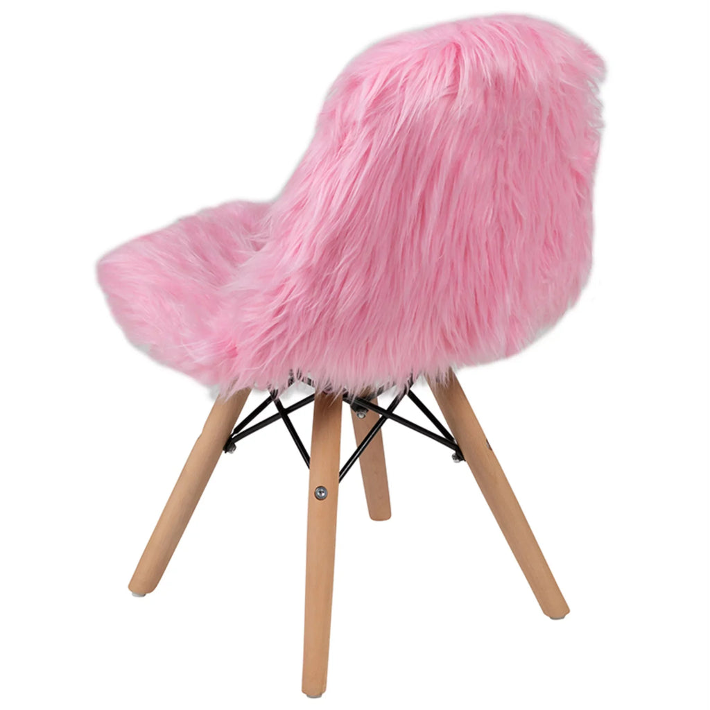 Flash Furniture Cody Kids Sizehaggy Dog Accent Chair, Light Pink