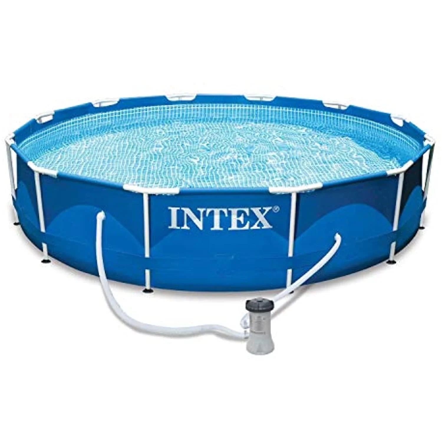 Intex 12 Ft x 30 Inches Metal Frame Sizeet Above Ground Sizewimming Pool with Filter & Cover