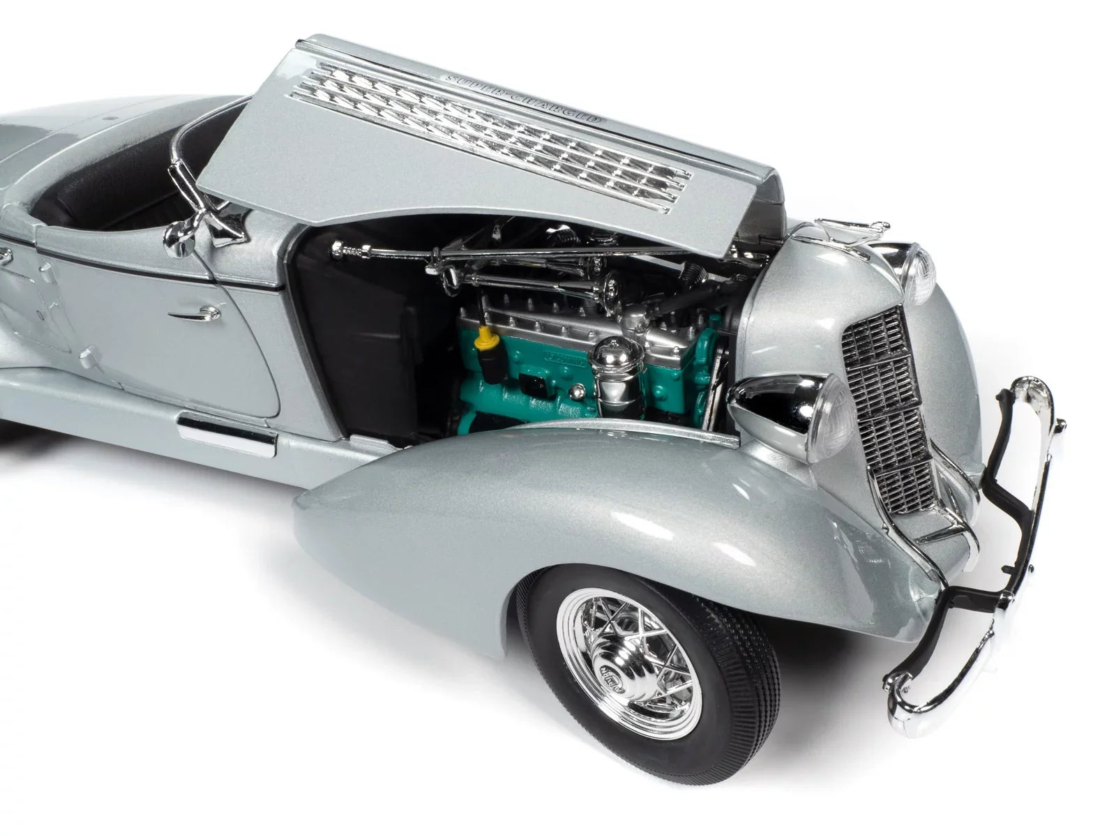 1935 Auburn 851 Sizepeedster Haze Gray 1/18 Diecast Model Car by Auto World