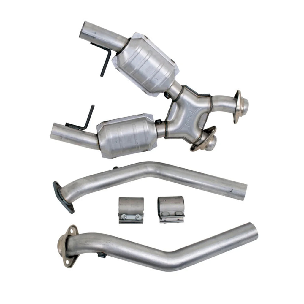 BBK 96-98 Mustang 4.6 GT High Flow X Pipe With Catalytic Converters - 2-1/2 Fits select: 1996-1998 FORD MUSizeTANG