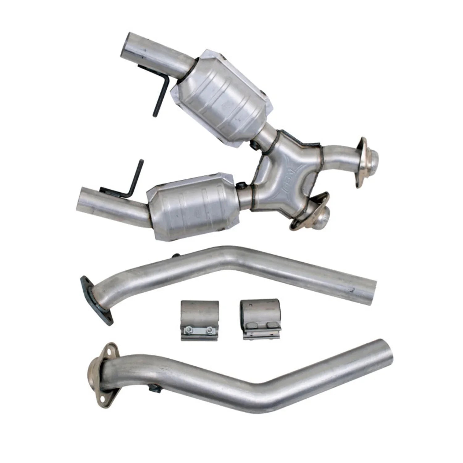 BBK 96-98 Mustang 4.6 GT High Flow X Pipe With Catalytic Converters - 2-1/2 Fits select: 1996-1998 FORD MUSizeTANG