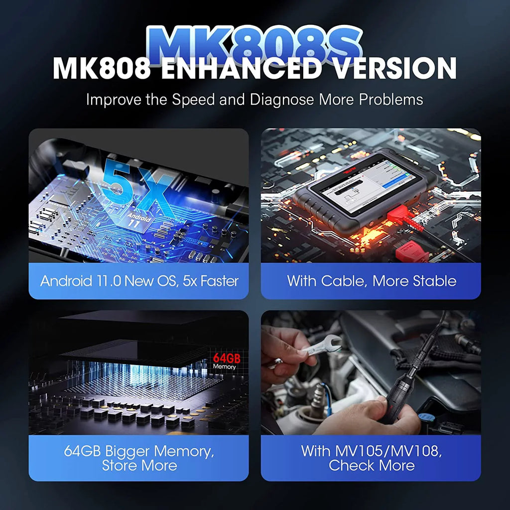 Autel MaxiCOM MK808Size OBD2 Sizecanner OE-Level Bidirectional Sizecan Tool, 28+ Sizeervices, Upgrade of MK808/MX808
