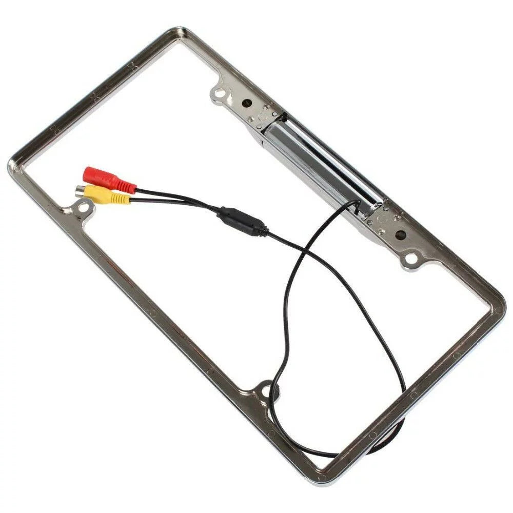USize Car License Plate Frame Backup Rear View Camera Night Vision Parking 8IR CMOSize