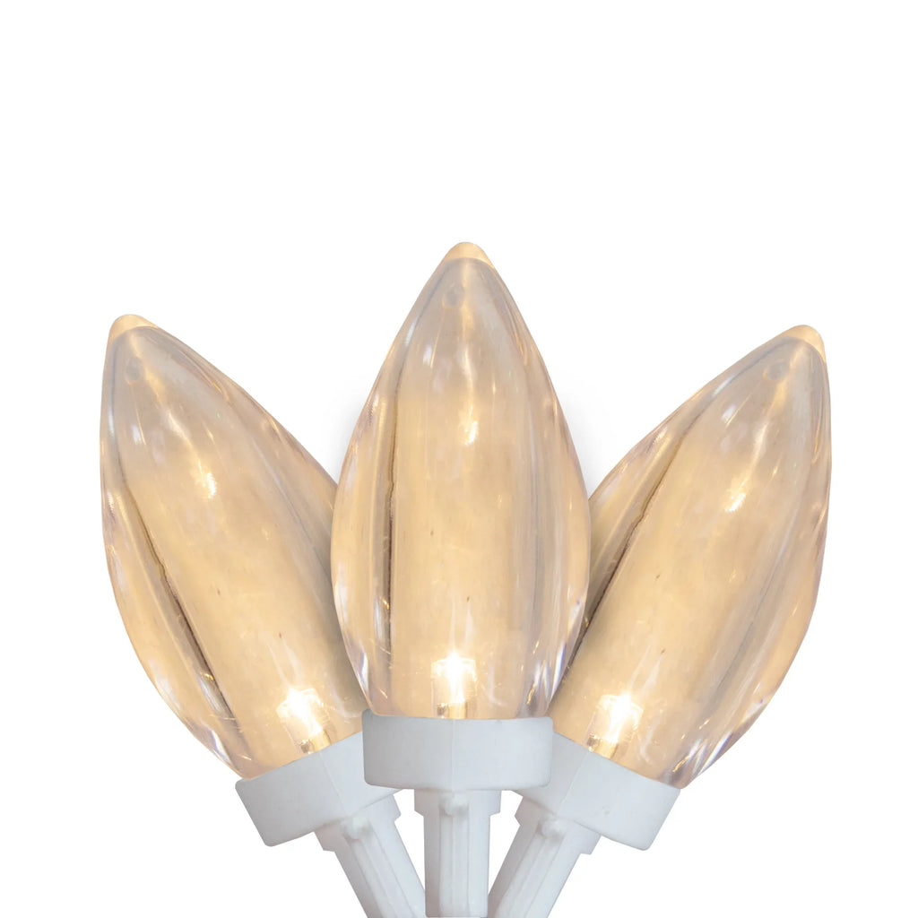 Northlight 100 Warm Ivory LED C9 Commercial Length Christmas Lights - 41 ft Ivory Wire