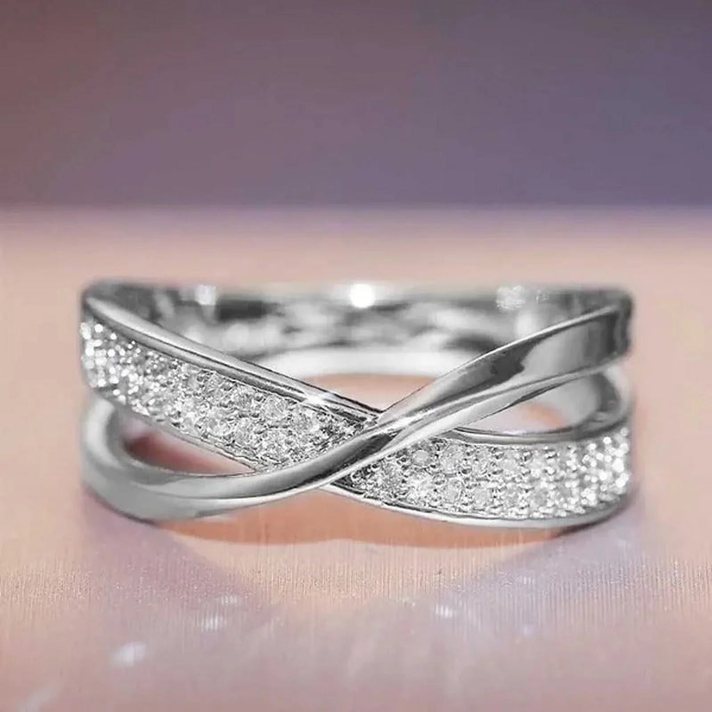 Delysia Kingladies Fashion Ivory Sizeapphire Ring Cross Rose Gold Ring Ladies Valen