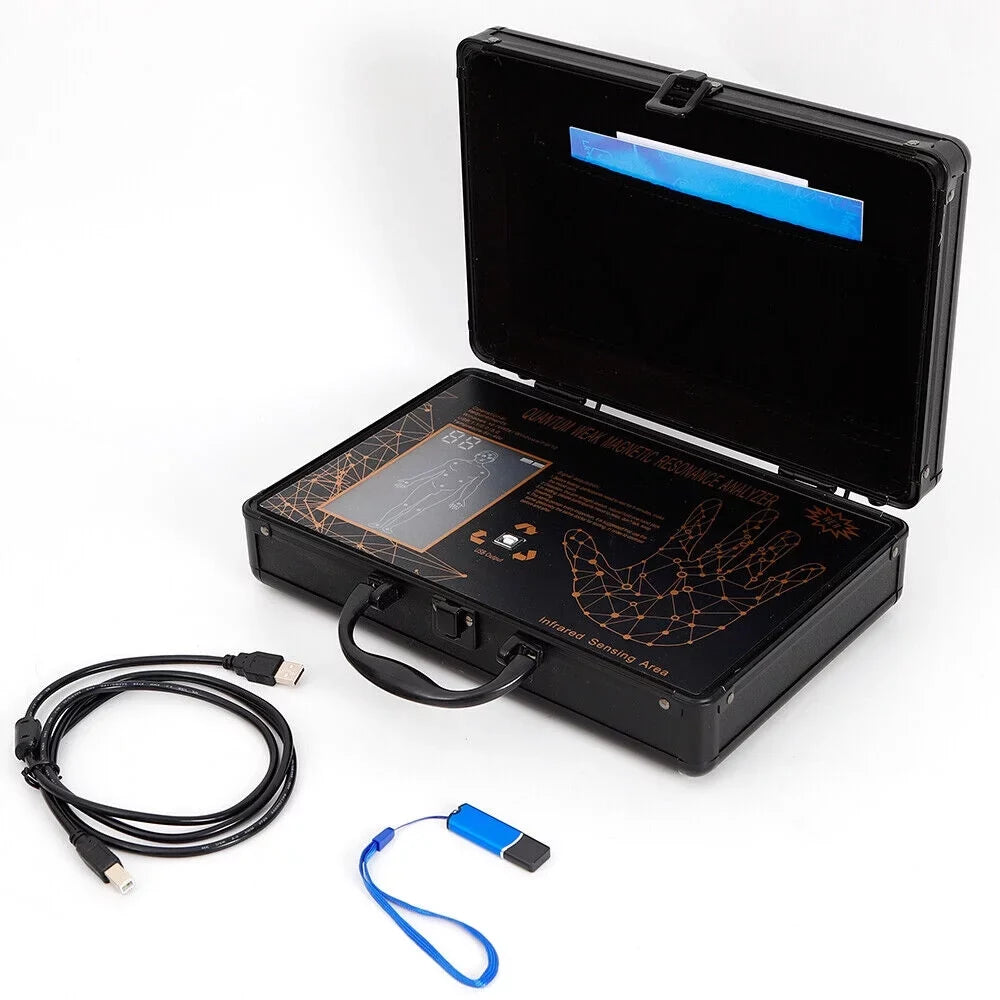 TOOL1SizeHOoo 6TH 4.7.0 Hand Touch Quantum Magnetic Resonance Body Analyzer  Body Health Analyzer Black