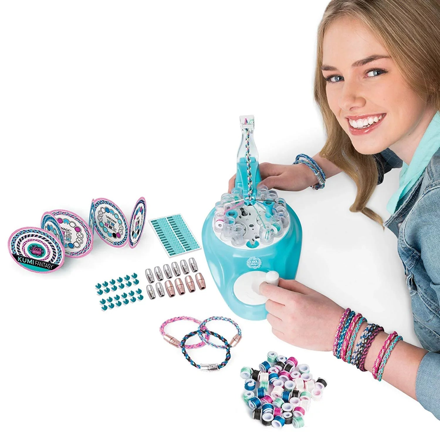 Cool Maker - KumiFantasy Fashion Pack, Makes Up to 12 Bracelets with the KumiKreator, for Ages 8 and Up