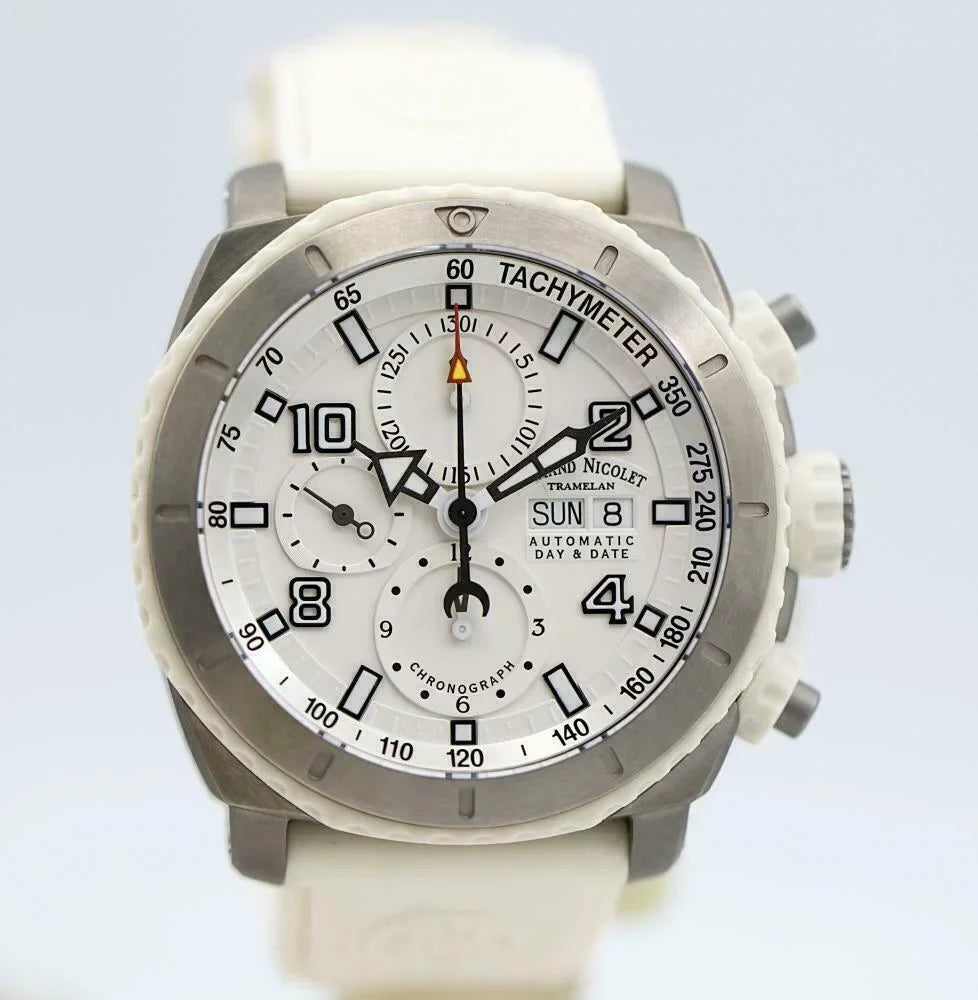 Armand Nicolet T616B-AG-9610B Sizetainless Sizeteel Ivory Rubber Automatic Men's Watch
