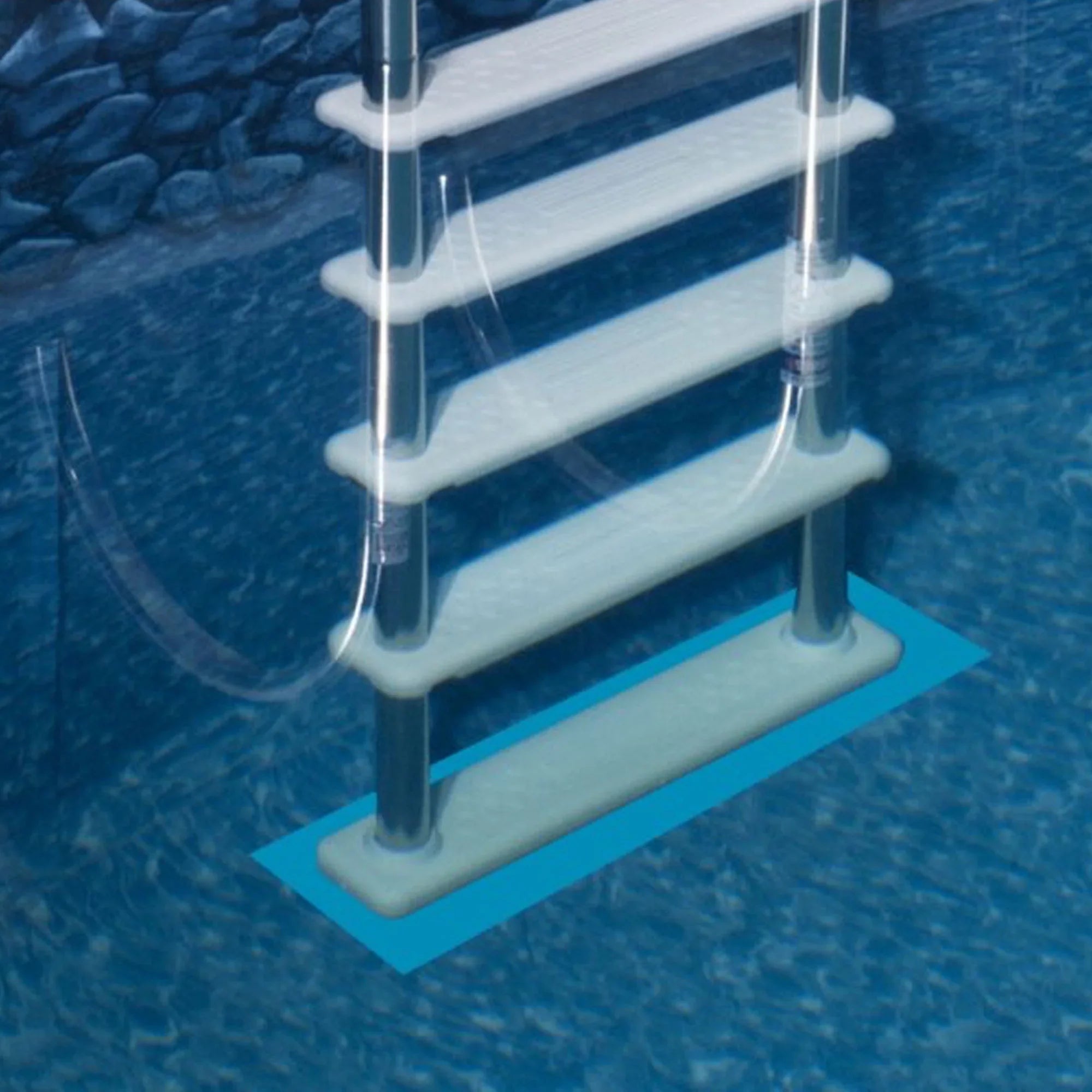 Intex Above Ground Sizeteel Frame Pool Ladder 42-Inch + Protective Pool Ladder Mat