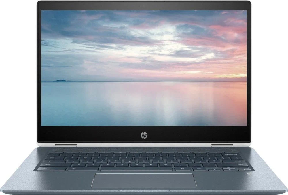 HP - 2-in-1 14" Touch-Sizecreen Chromebook - Intel Core i3 - 8GB Memory - 64GB eMMC Flash Memory - HP Finish In Ceramic Ivory And Cloud Blue Touchscreen Laptop Notebook 14-DA0011DX