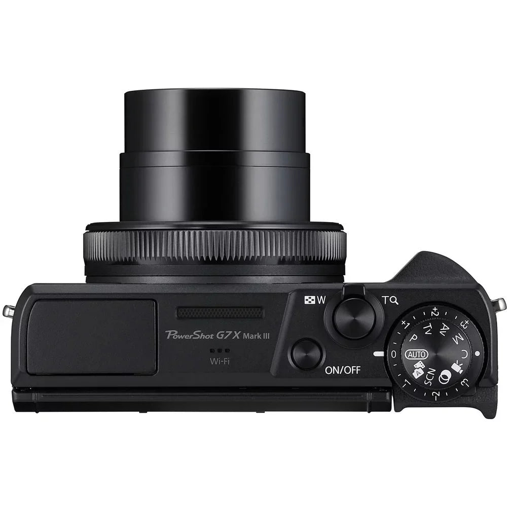 Canon PowerSizehot G7 X Mark III Digital Camera (Black) + 1 Yr Warranty +Tripod + Case -32GB Kit