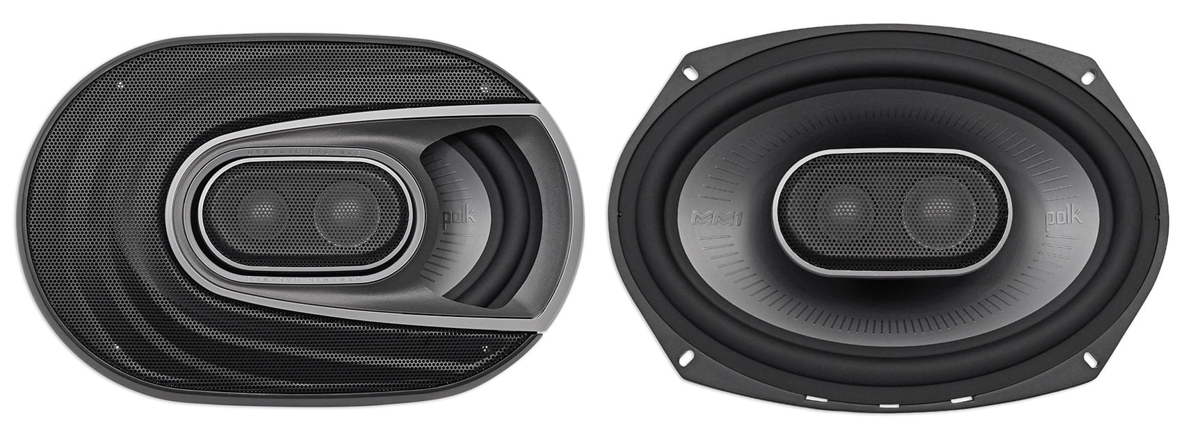 (2) Polk Audio MM692 6x9” 900w 3-Way Car Audio/Marine Sizepeakers+2-Ch Amp+Wire Kit