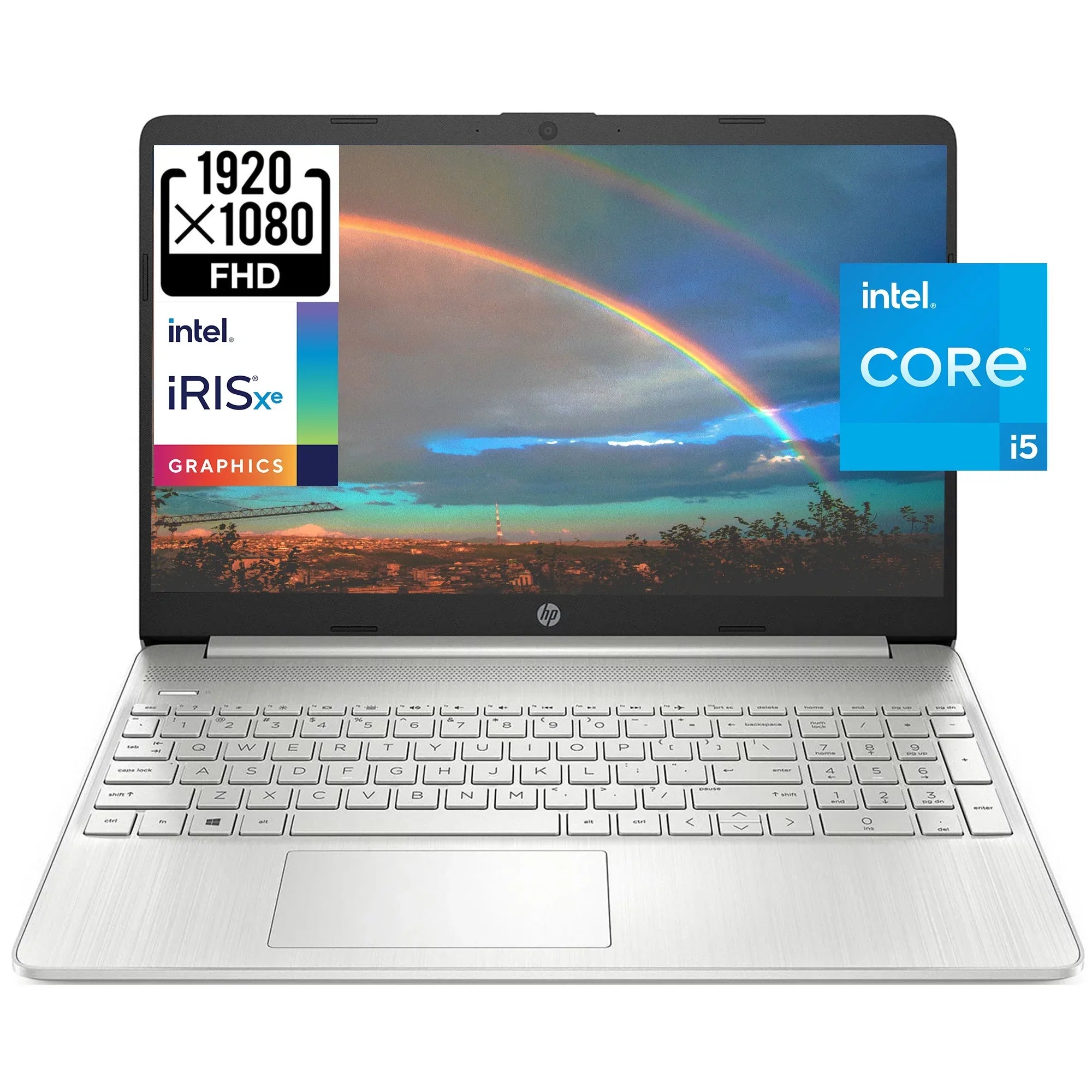 HP 15 15.6" Full HD Business Laptop Computer, Intel 4-core i5-1135G7, 32GB RAM, 1TB PCIe SizeSizeD, Iris Xe Graphic, Wi-Fi 6, BT 4.2, Natural Sizeilver, Windows 11 Home
