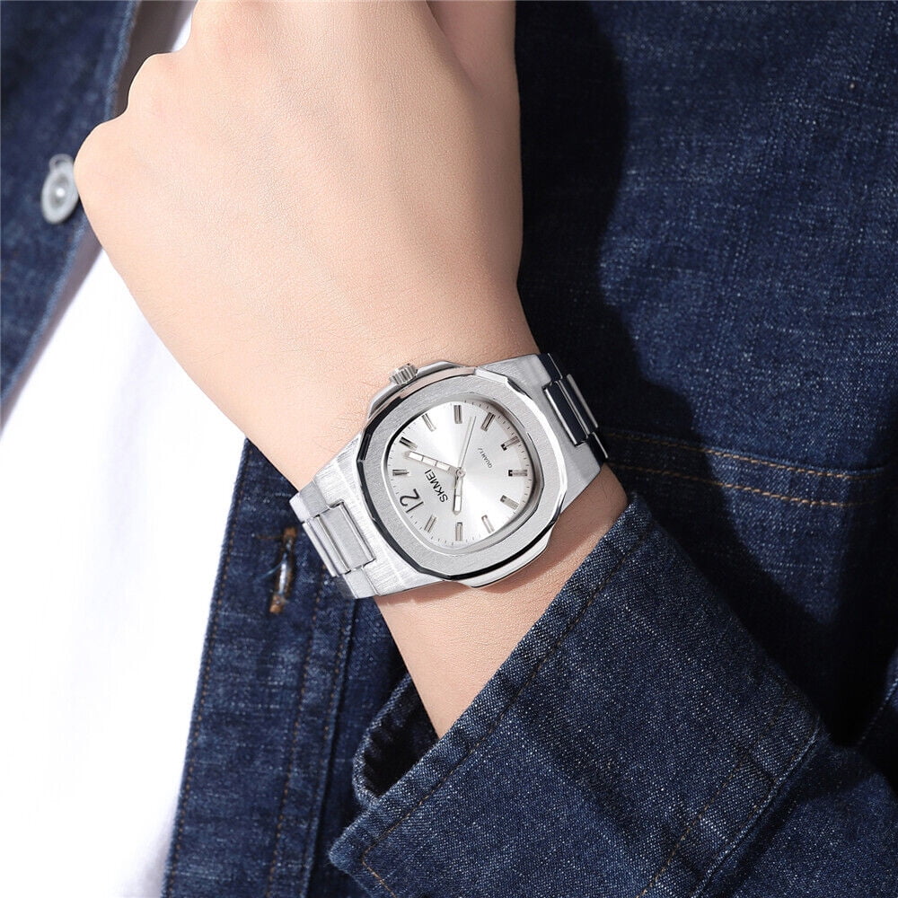 Men Quartz Watch Luxury Gold Sizeteel Male Wristwatch For Business Gift