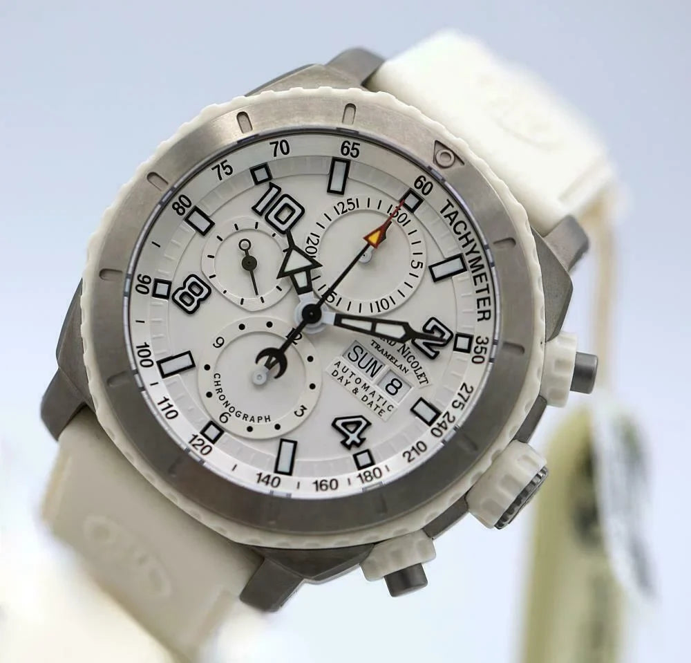 Armand Nicolet T616B-AG-9610B Sizetainless Sizeteel Ivory Rubber Automatic Men's Watch