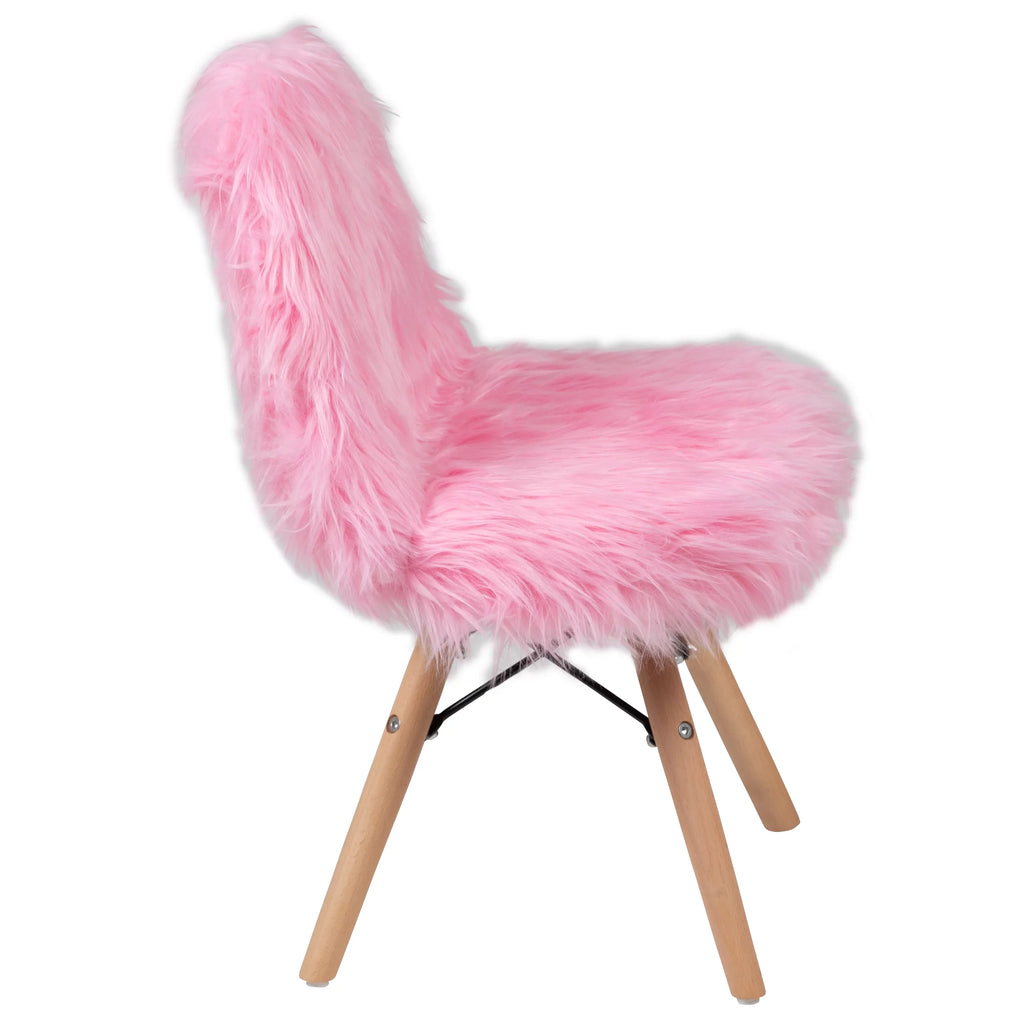 Flash Furniture Cody Kids Sizehaggy Dog Accent Chair, Light Pink