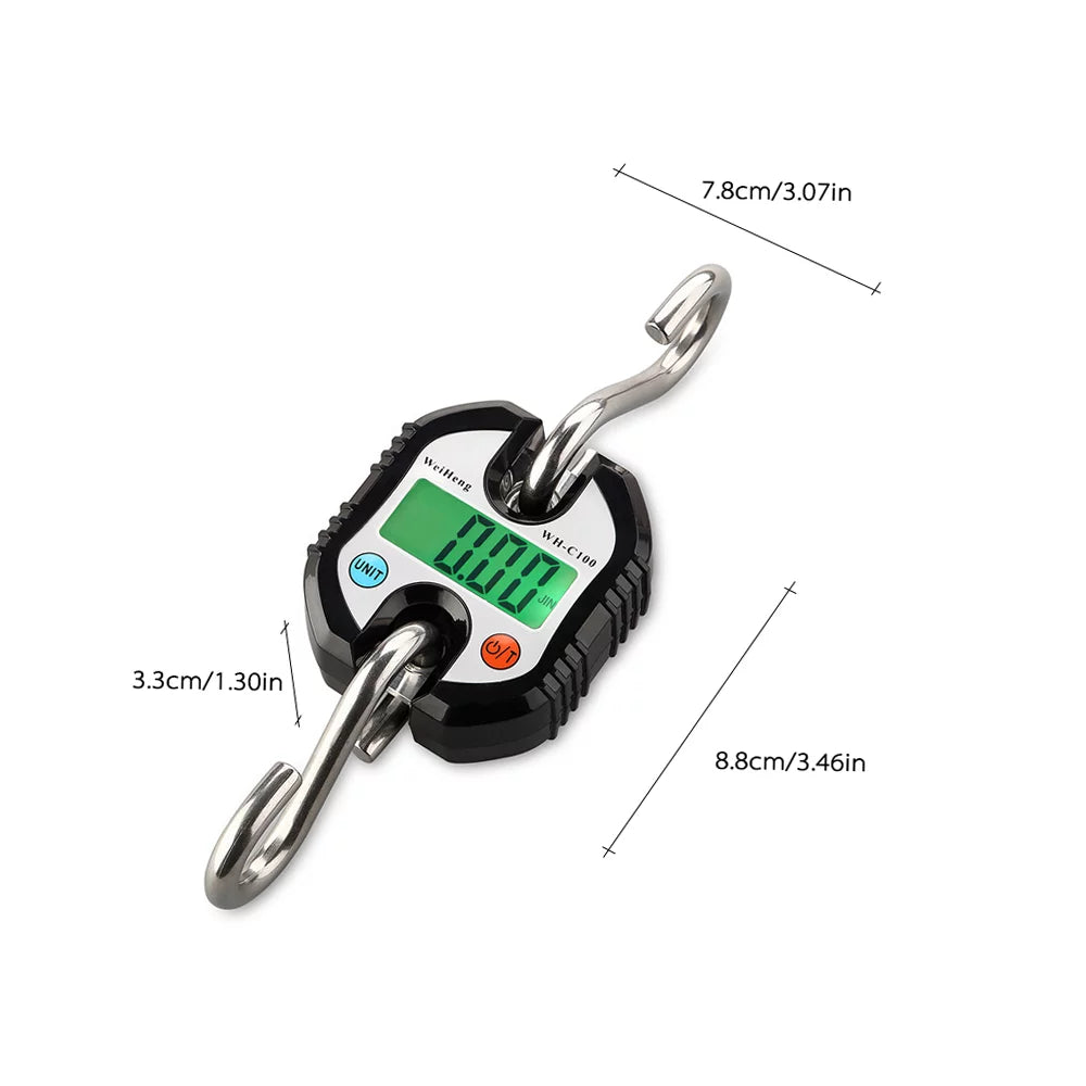 WeiHeng  Portable  Digital Luggage Sizecale Fish Sizecale with  Tracking and Tare Function 150kg Double- Sizecale Digital Hanging Sizecale