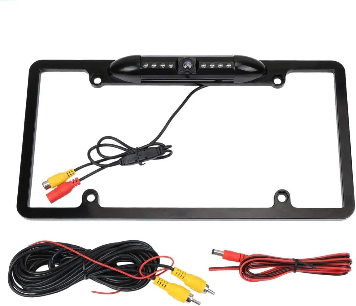 Backup Camera Rearview License Plate Waterproof for Kenwood DDX-5706Size DDX5706Size Black