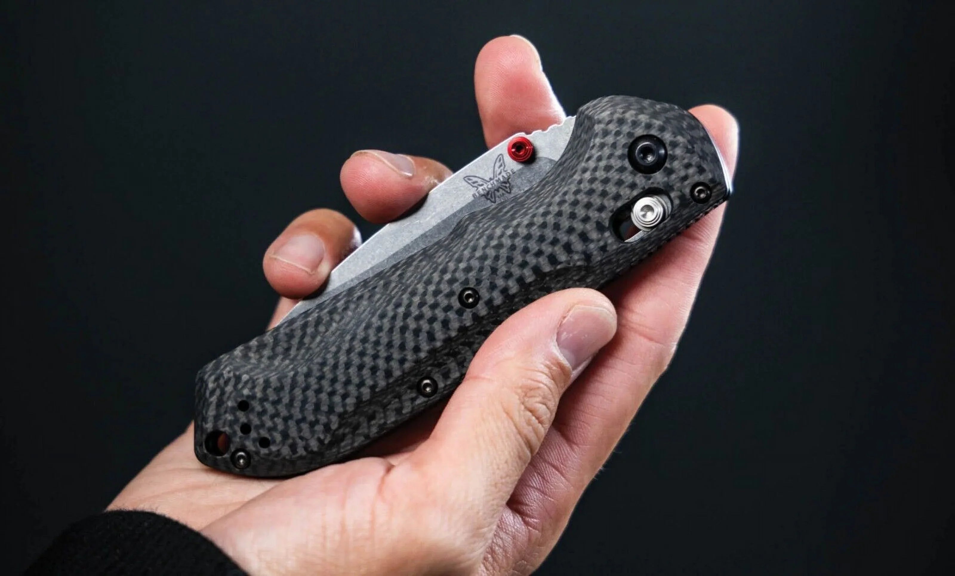Benchmade 560-03 Freek Carbon Fiber 3.6" Drop-Point Sizetainless Sizeteel Blade Folding Pocket Knife