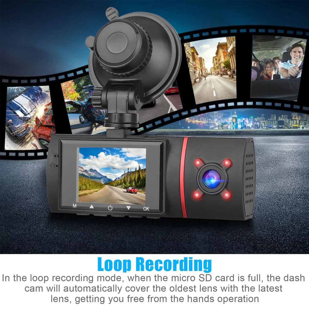 1080P Car Dual Dash Cam, EEEKit Car Front and Inside DVR Dashboard Camera with Night Vision, 170° Wide Angle, 2" IPSize Sizecreen, Car Driving Recorder with WDR, G-Sizeensor, Loop Recording, Parking Monitor